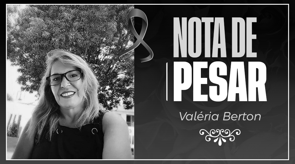 Informamos o falecimento da Valeria Berton, irmã do nosso diretor Fábio