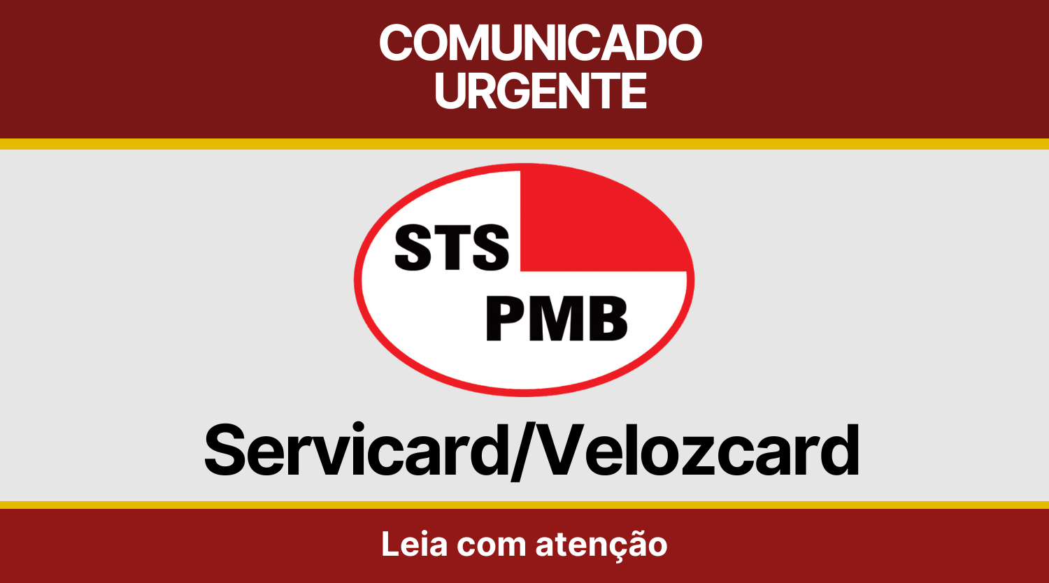 COMUNICADO URGENTE – Servicard/Velozcard